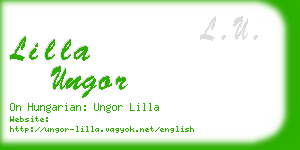 lilla ungor business card